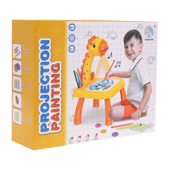 Interaktywny Projektor do Rysowania Żyrafa dla dzieci 3+ Stoli + Lampka nocna + 24 Obrazki + 12 Pisaków + Dźwięki Światła